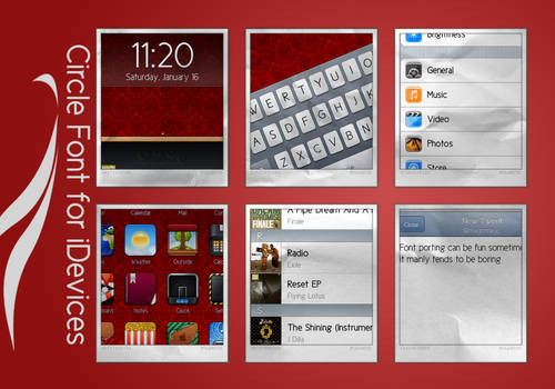 Circle Font for iDevices
