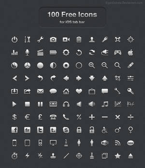 100 Free icons for iOS tab bar