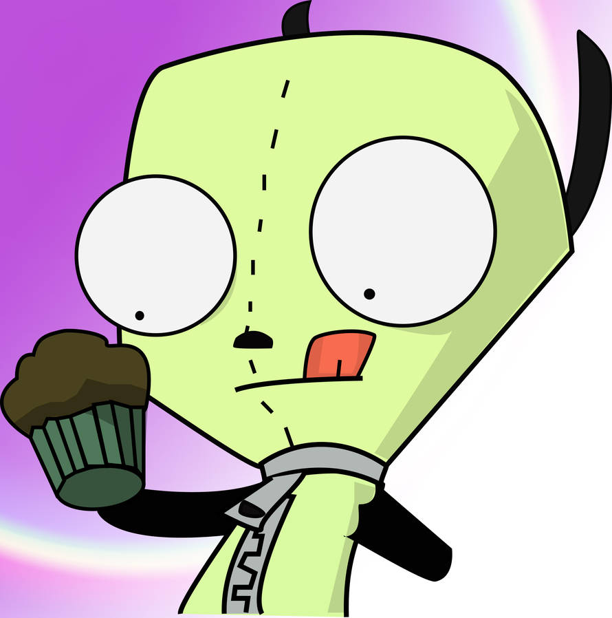 Gir + cupcake Invader Zim