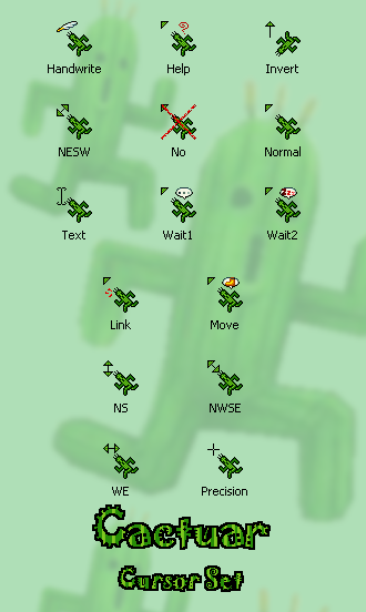 Cactuar Cursor Set by UltimeciaFFB on DeviantArt