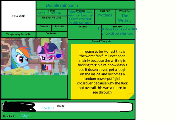 Double rainboom review card by Hipsterchipster on DeviantArt