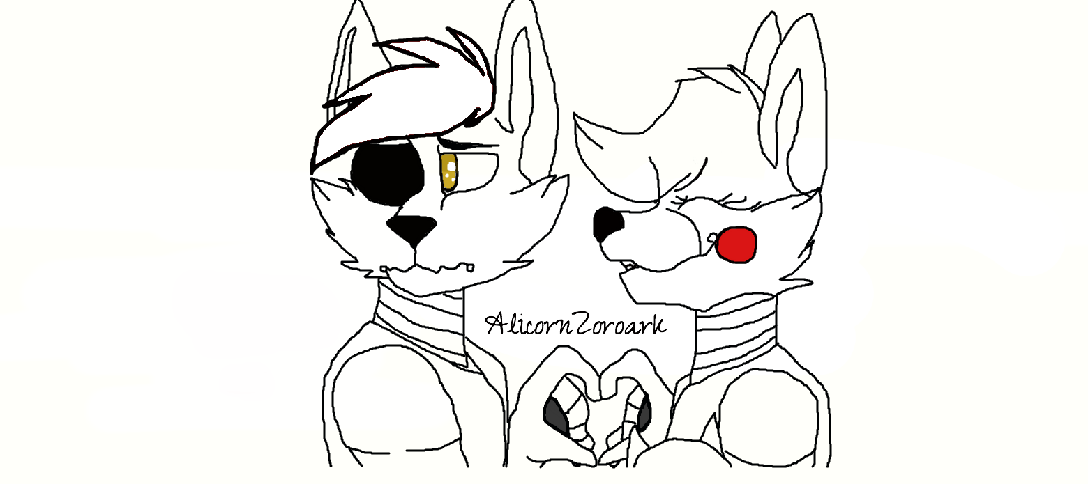 fnaf foxy and mangle coloring pages