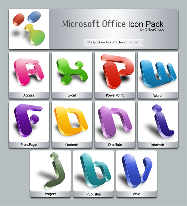 Microsoft Office Icon Pack By Cyberchaos05 On Deviantart