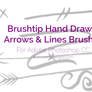 Brushtip Hand Drawn Arrow and Line Brush Set