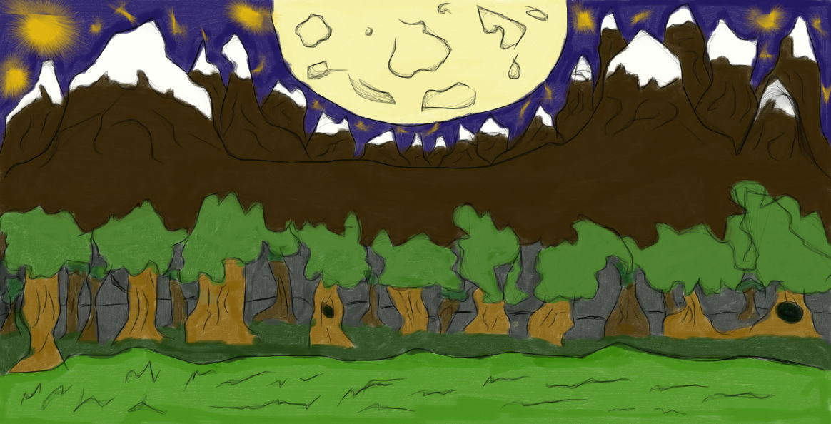 Moon lit forest by BalthiermiedBunanza on DeviantArt