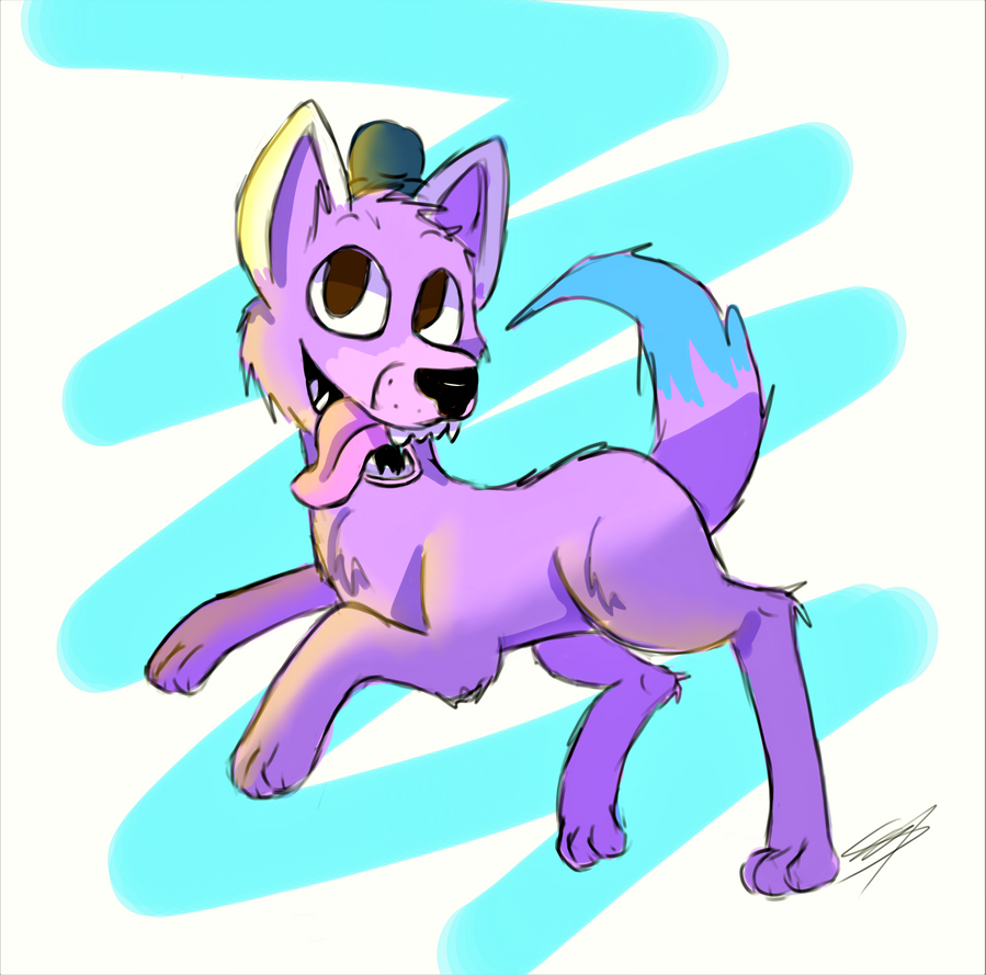 purple doggo by punny27 on DeviantArt