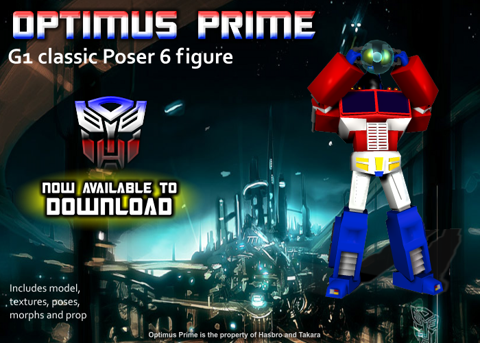 G1 Optimus Prime for Poser DOWNLOAD NOW by RazzieMbessai on DeviantArt