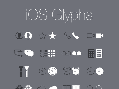 Free: iOS Glyphs (PSD)