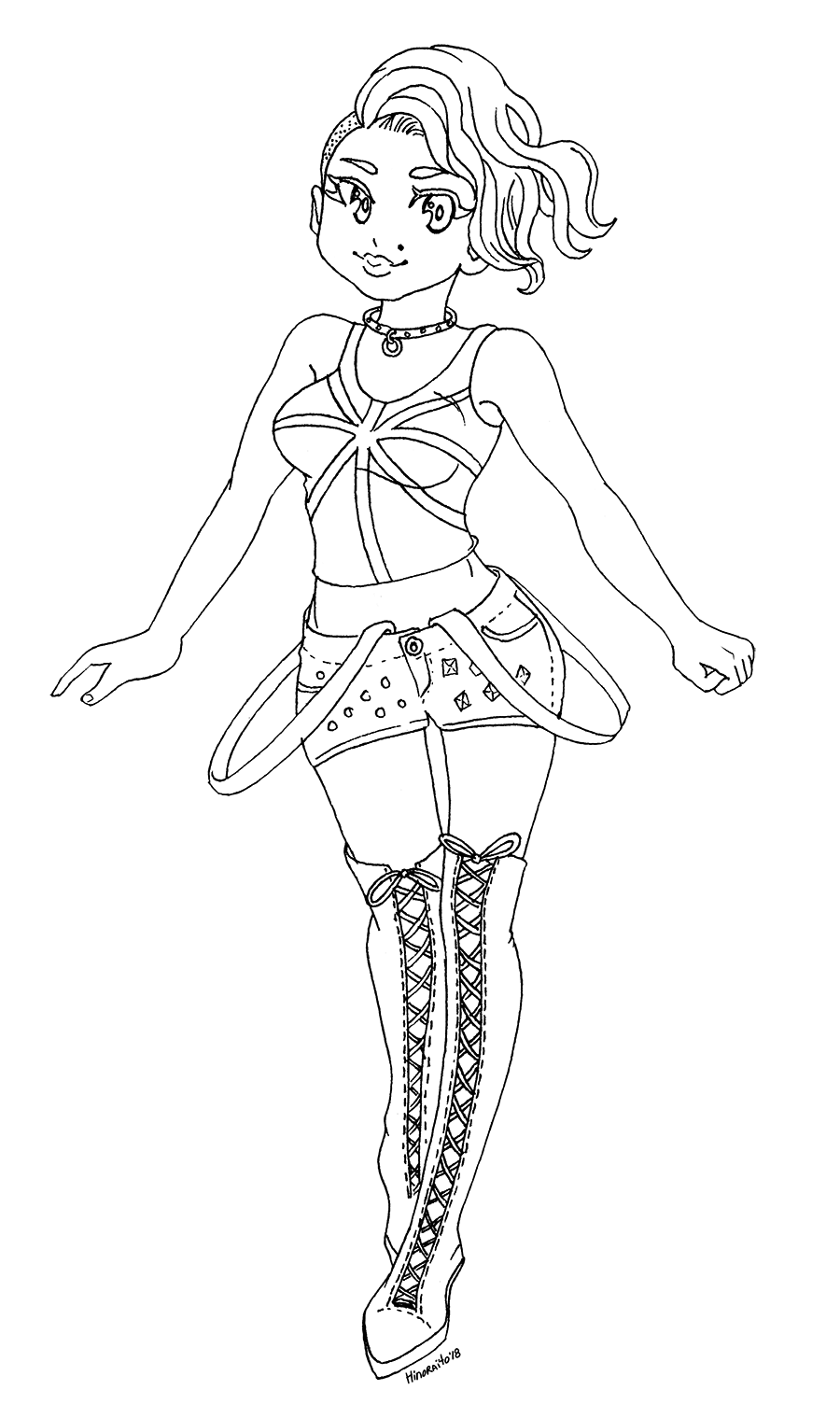 Cheeky Babe LOL Surprise Doll Ink template by hinoraito on