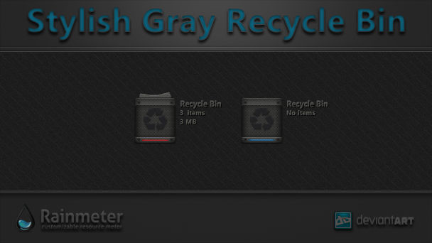 Stylish Gray Recycle Bin