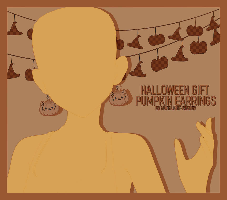 [Halloween Gift] Pumpkin Earrings [download] by Moonlight-Cherry on ...