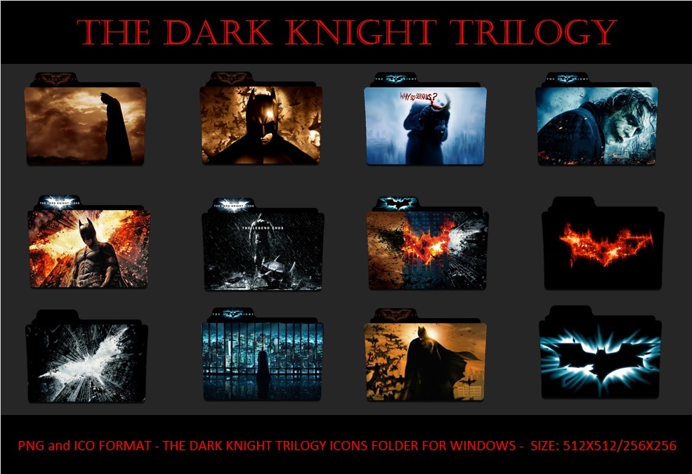 The Dark Knight Trilogy Icons Folder by Llyr86 on DeviantArt