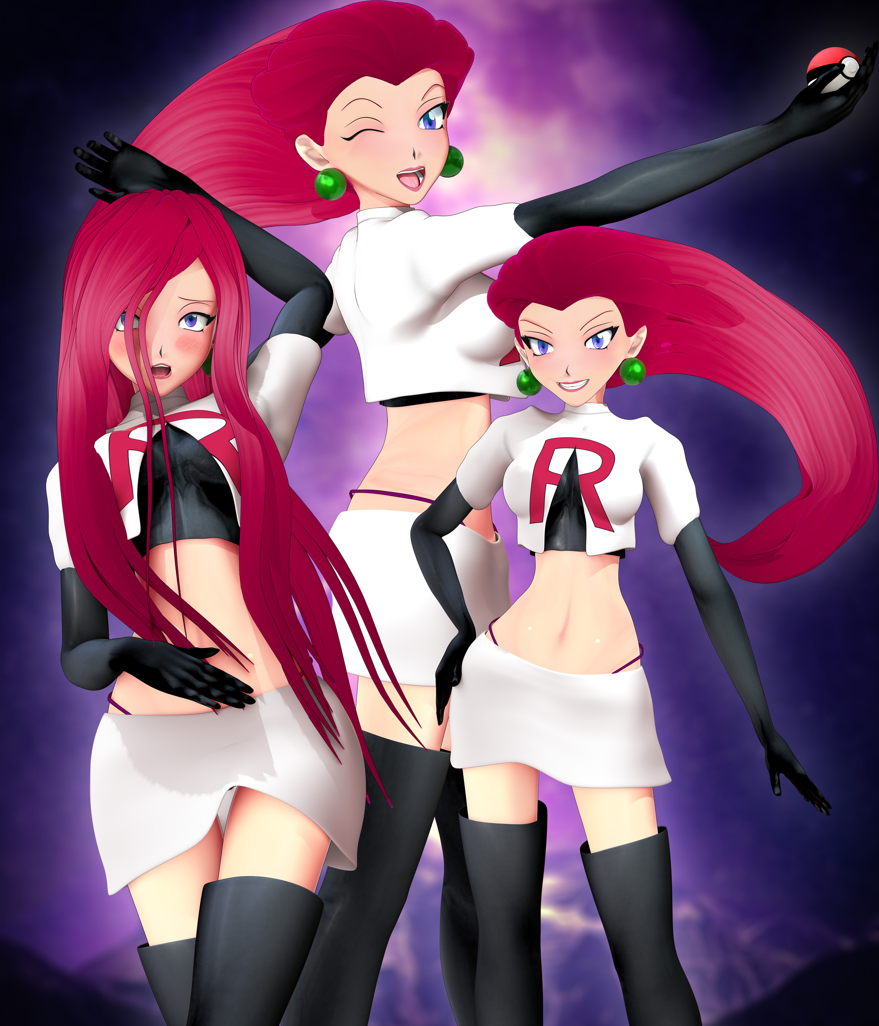 Dl Jessie Musashi V2 Pokemon 3d Model 2 91 By Banchouforte On Deviantart