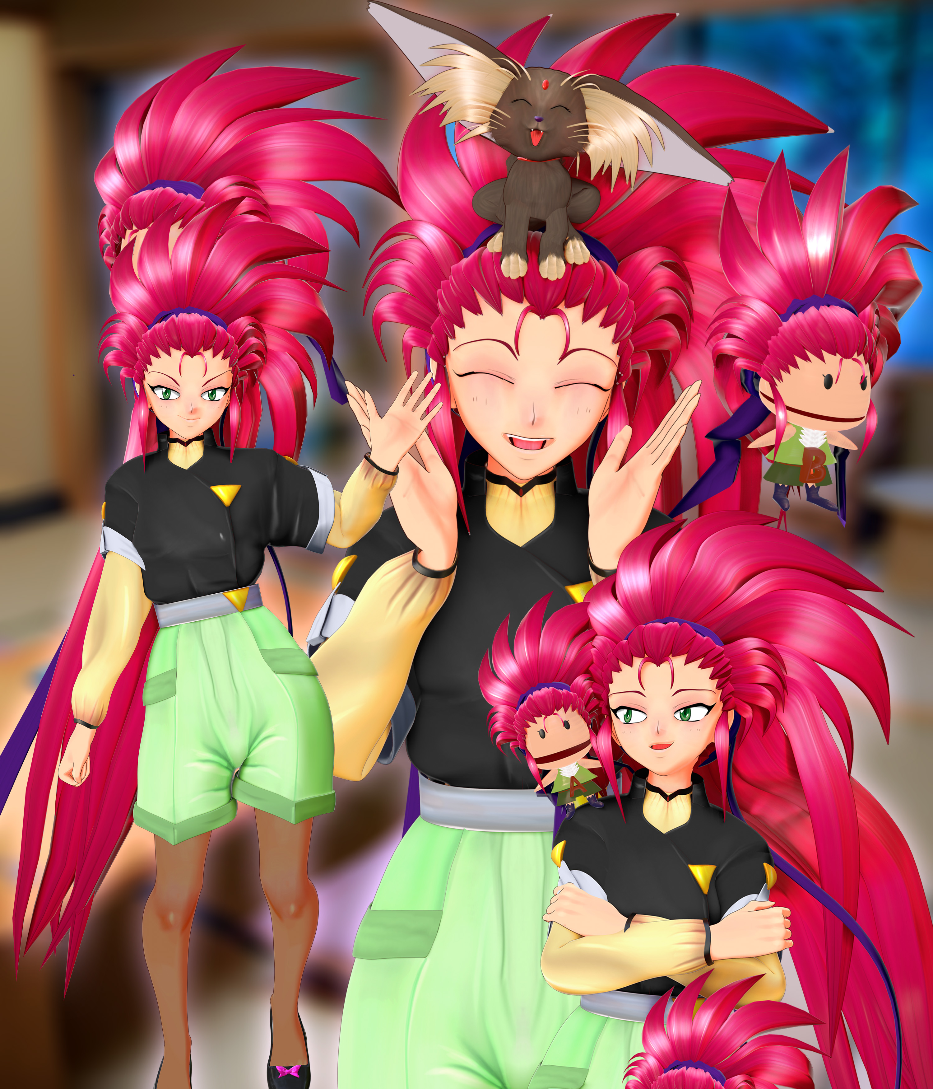 DL] Washu + Ryo-Ohki from Tenchi Muyo - 3D Model by banchouforte on  DeviantArt