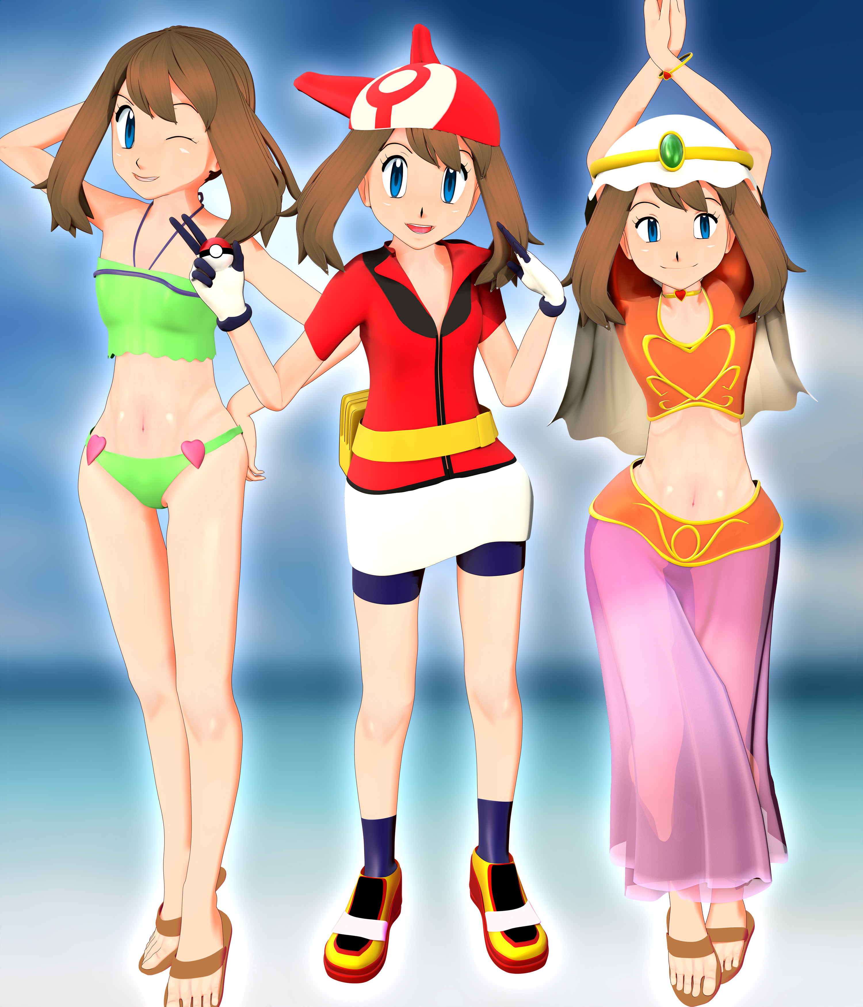 Outdated May Haruka From Pokemon Anime D Model By Banchouforte On Deviantart