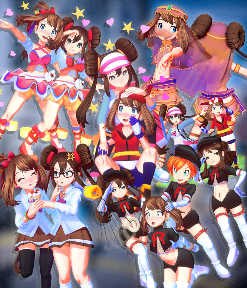 DL] May and Rosa from Pokemon 3D MODEL by banchouforte on DeviantArt
