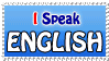I Speak English -american flag by MyStamps