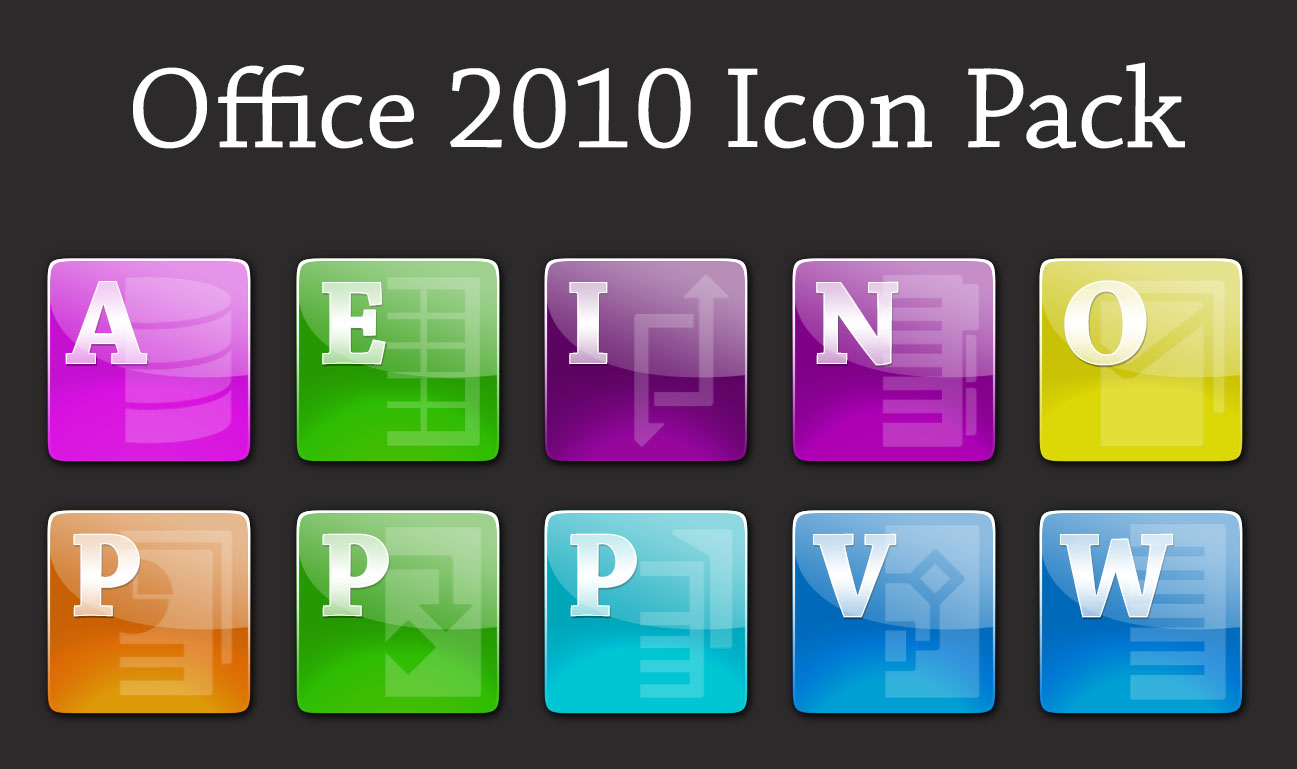 Glossy Office 2010 Icons