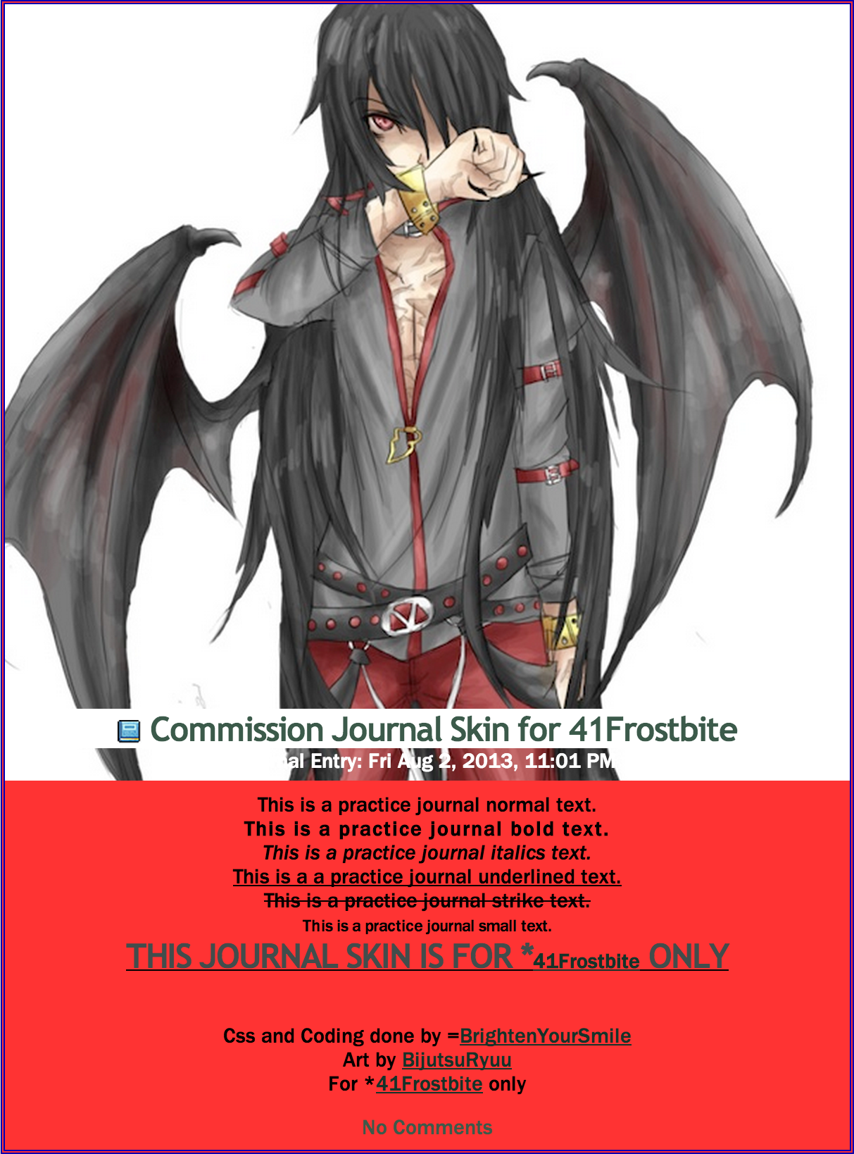 Commission Journal Skin for 41Frostbite