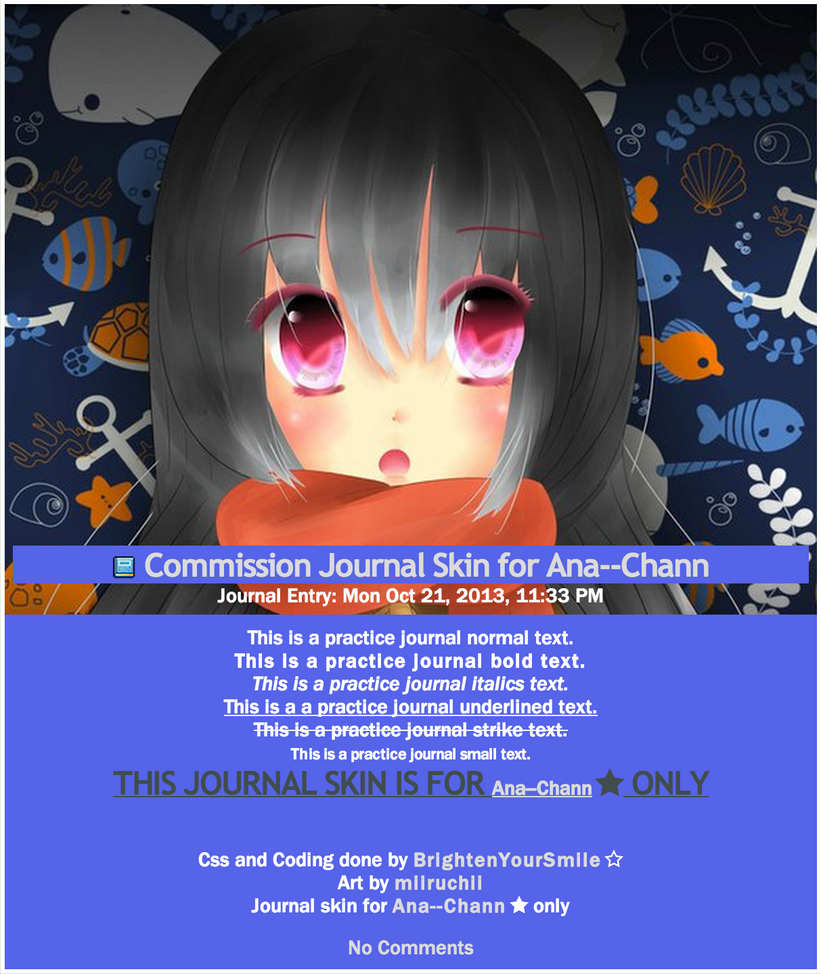 Commission Journal Skin for Ana--Chann by bunnydesuuu