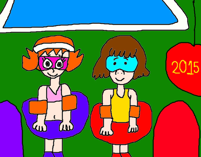 Daphne and Velma at the Pool Party by MJEGameandComicFan89 on DeviantArt