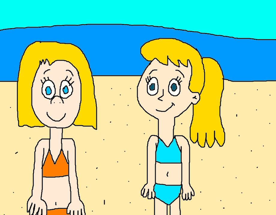 Riley and Fiona at the Beach by MJEGameandComicFan89 on DeviantArt