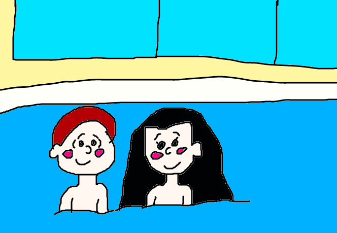 Karl and Kuki at the Bathing Pool by MJEGameandComicFan89 on DeviantArt
