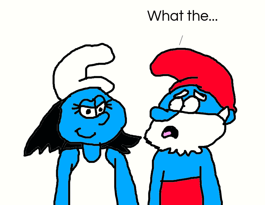 Papa Smurf Saw Evil Smurfette!!!