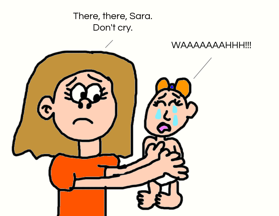 Makenzie Comforting Sad Sara, her OC by MJEGameandComicFan89 on DeviantArt