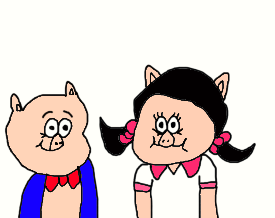 Porky Pig and Petunia Pig by on DeviantArt