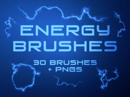 Energy Photoshop Brushes and PNGs (Sets of 30)