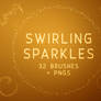 Swirling Sparkles Photoshop Brushes (Set of 32)