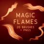 Magic Flames PS Brushes and PNGs (Sets of 20)