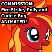 Animated Pony Commission: Fire Strike + 2 by MAJORA64