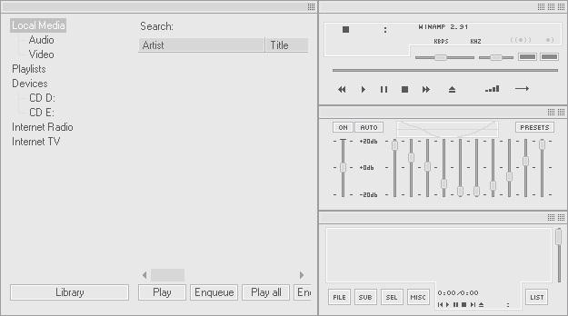 GreyScale Winamp 2 Skins