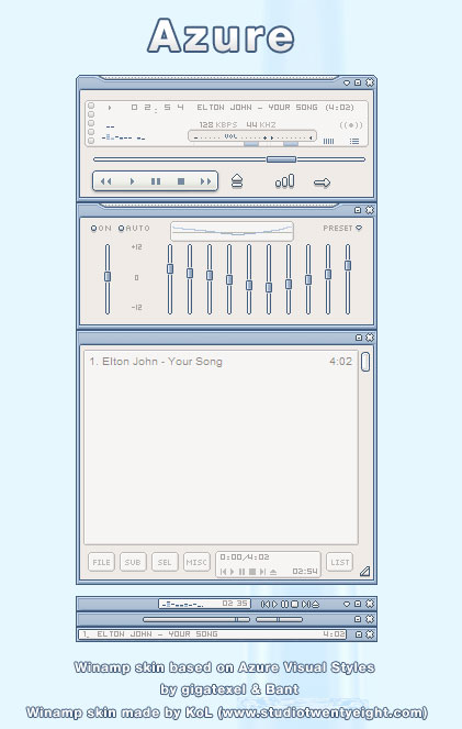 Azure winamp skin