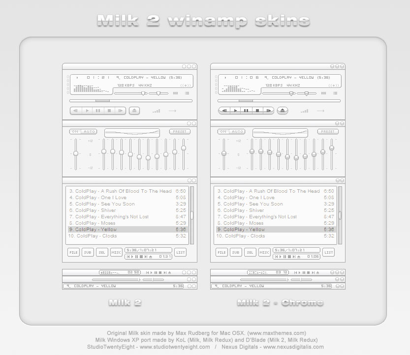 Milk 2 winamp skins