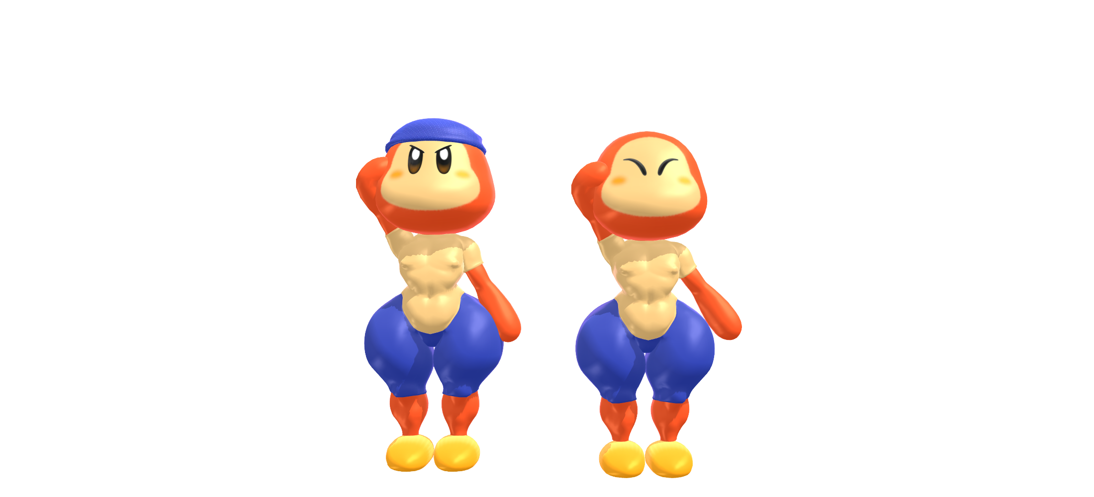 (mmd model) KM Style Waddle Dee (plus Bandana Dee) by sonicfanno101243