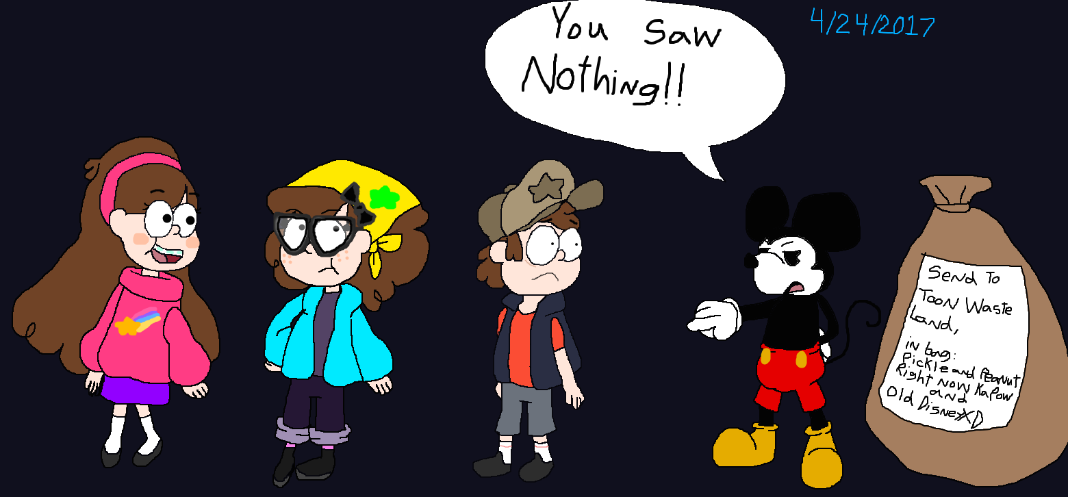 While Dipper's Sisters Are Not Looking And Mickey