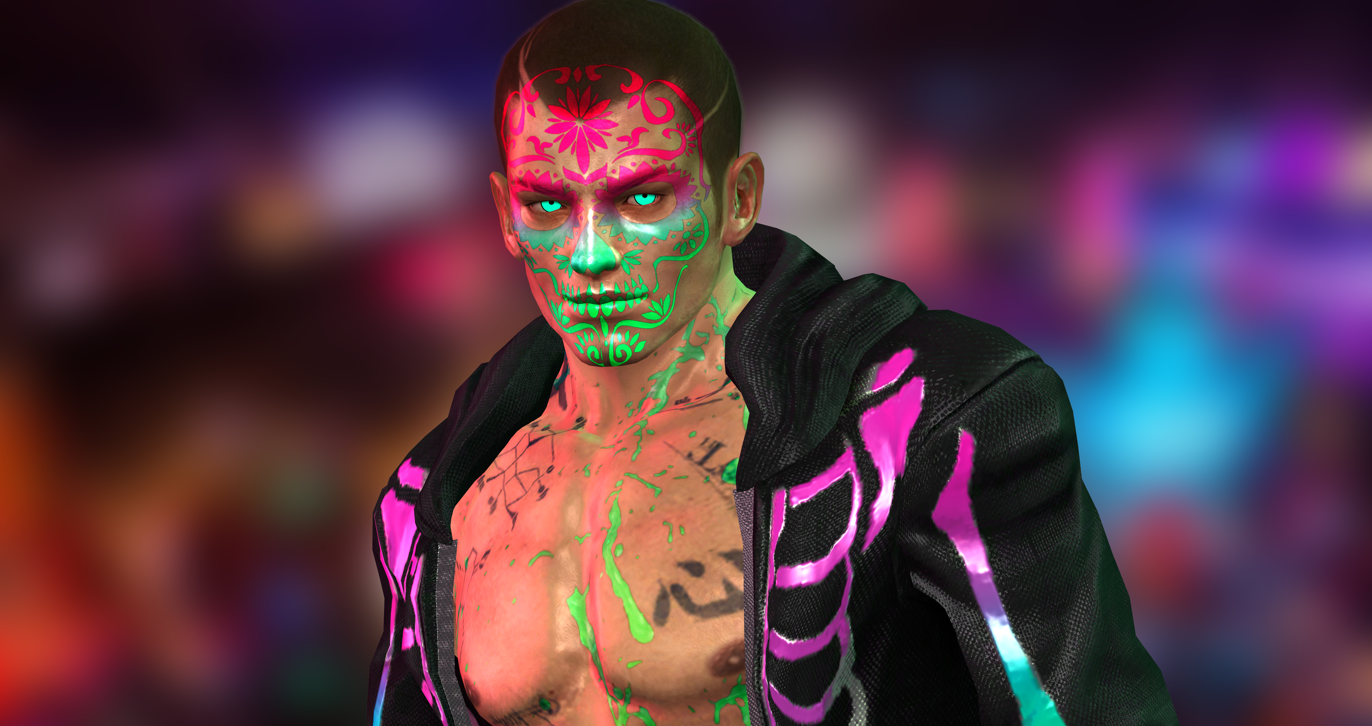 Neon skull Rig Halloween 2017 by TenguSenpai on DeviantArt