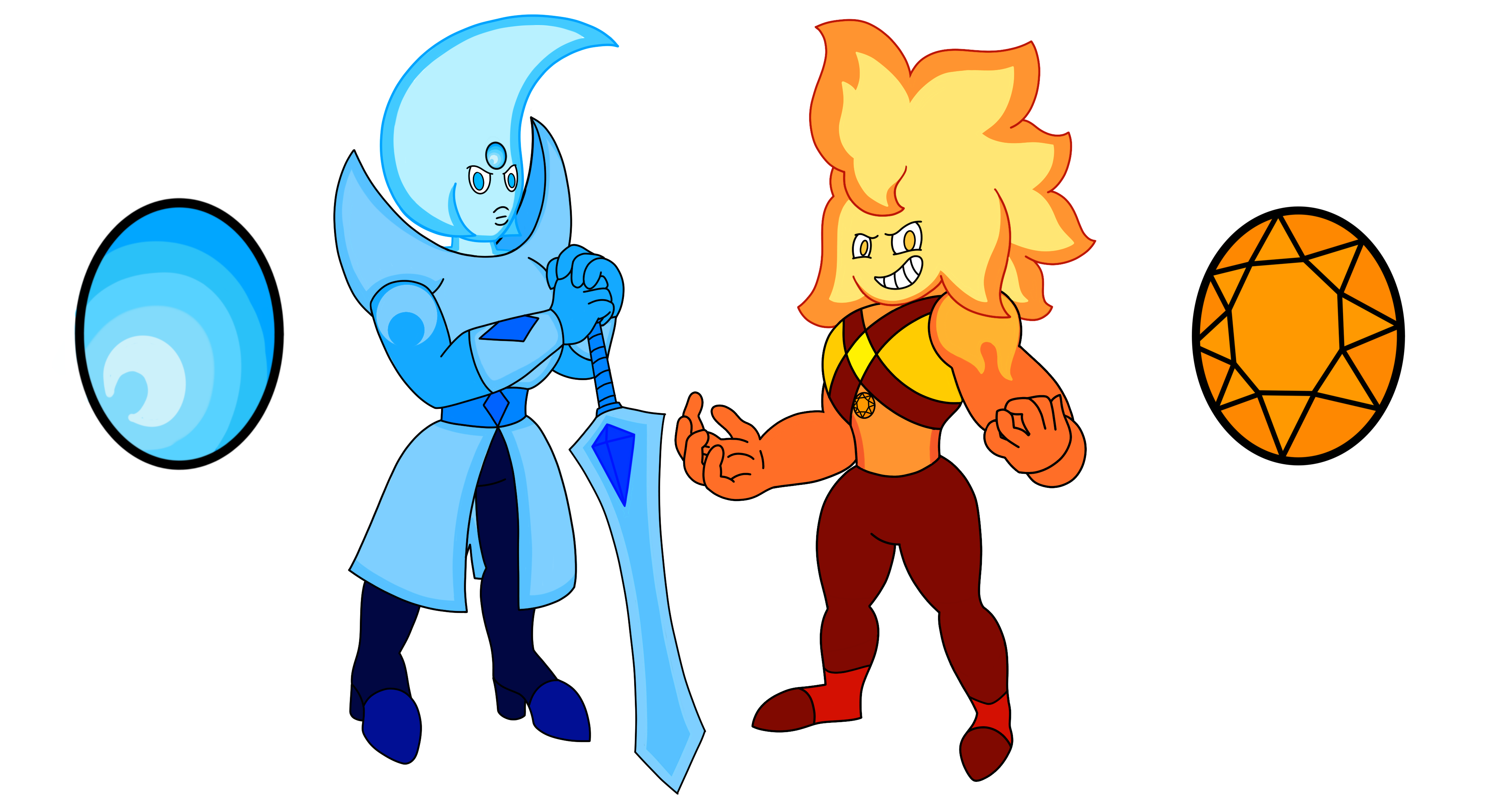 Sunstone And Moonstone by sugnaO on DeviantArt