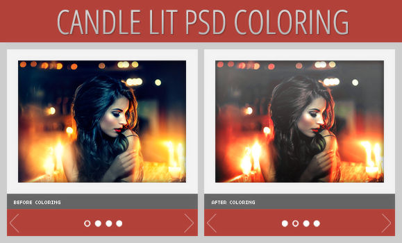 Candle Lit PSD Coloring
