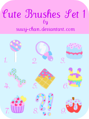 Cute GIMP Brushes Set 1