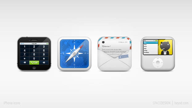 iPhone dock icon set