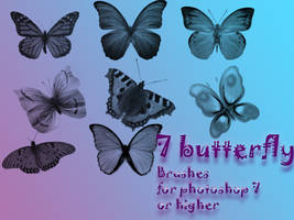7 butterfly brushes