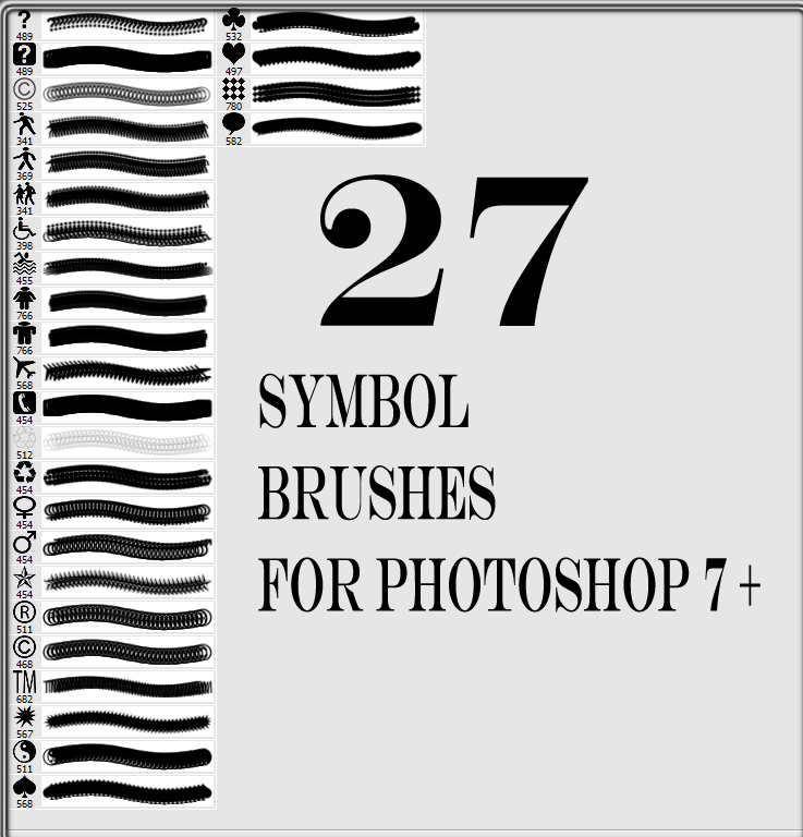 27 symbole brushes