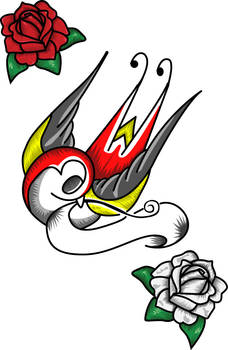 Free Vector Swollow Tattoo