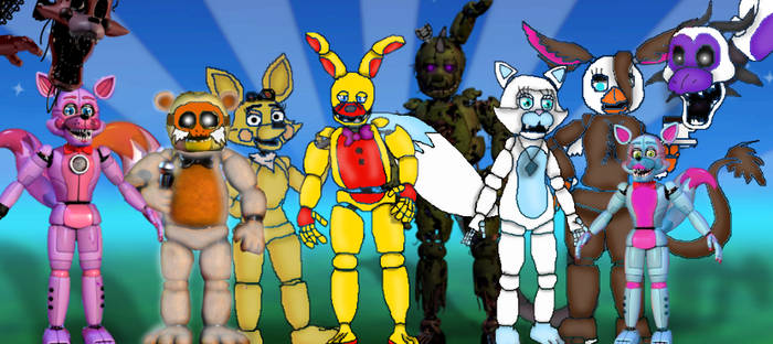 A group of FNaF friends