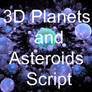 3DPlanets and Asteroids Script