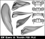 Elf ears and teeth psd file